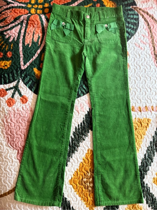 Gymboree Other - NWT Gymboree Bright Green Corduroy Flare Pants Girls